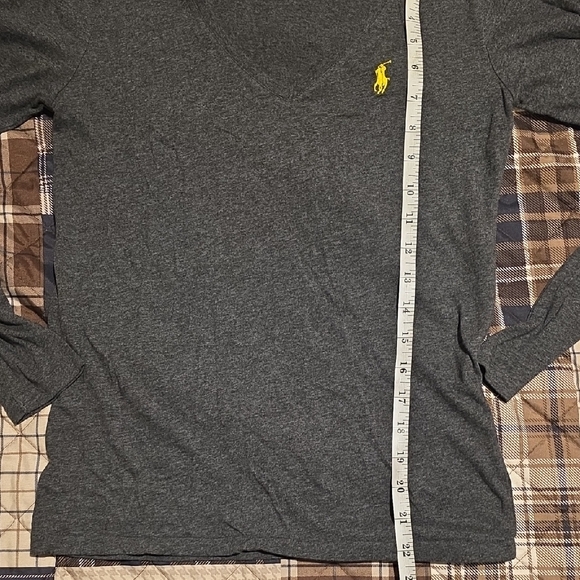 Polo by Ralph Lauren Women's Charcoal Long Sleeve Tee - Picture 4 of 6